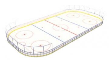 Хоккейная площадка из стеклопластика R-3,0 м Хп-003 фото